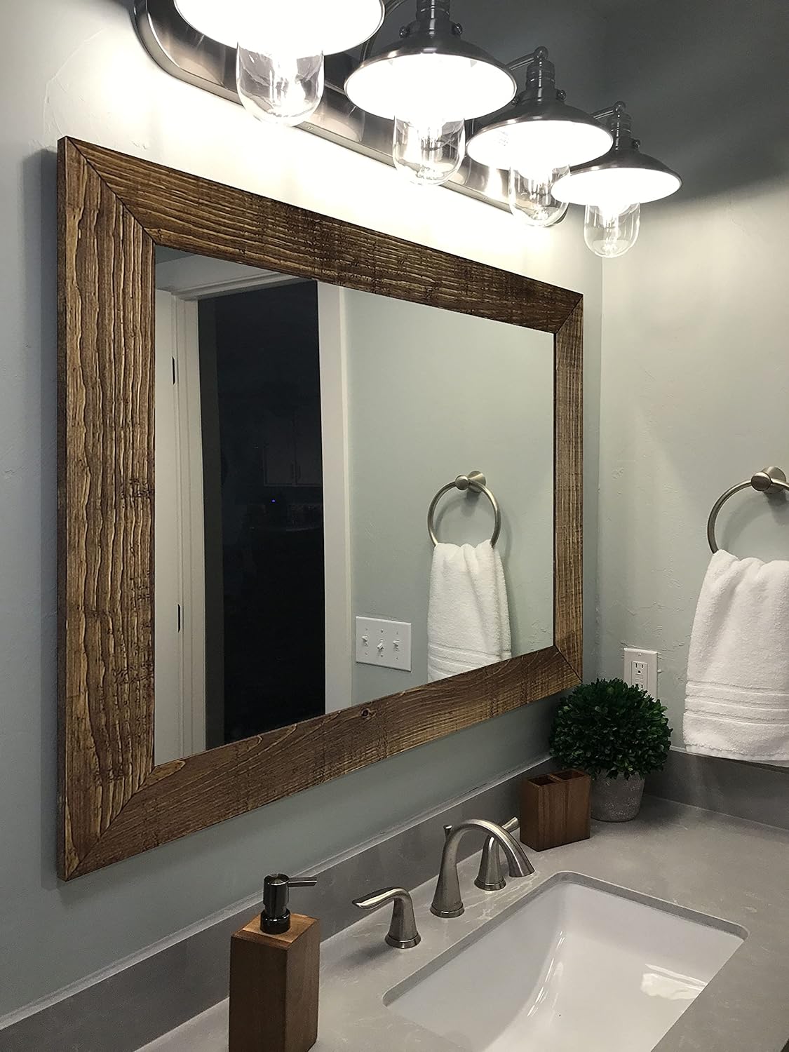 A Reflection of Style Unleashing the Charm of Wood Framed Bathroom Mirrors