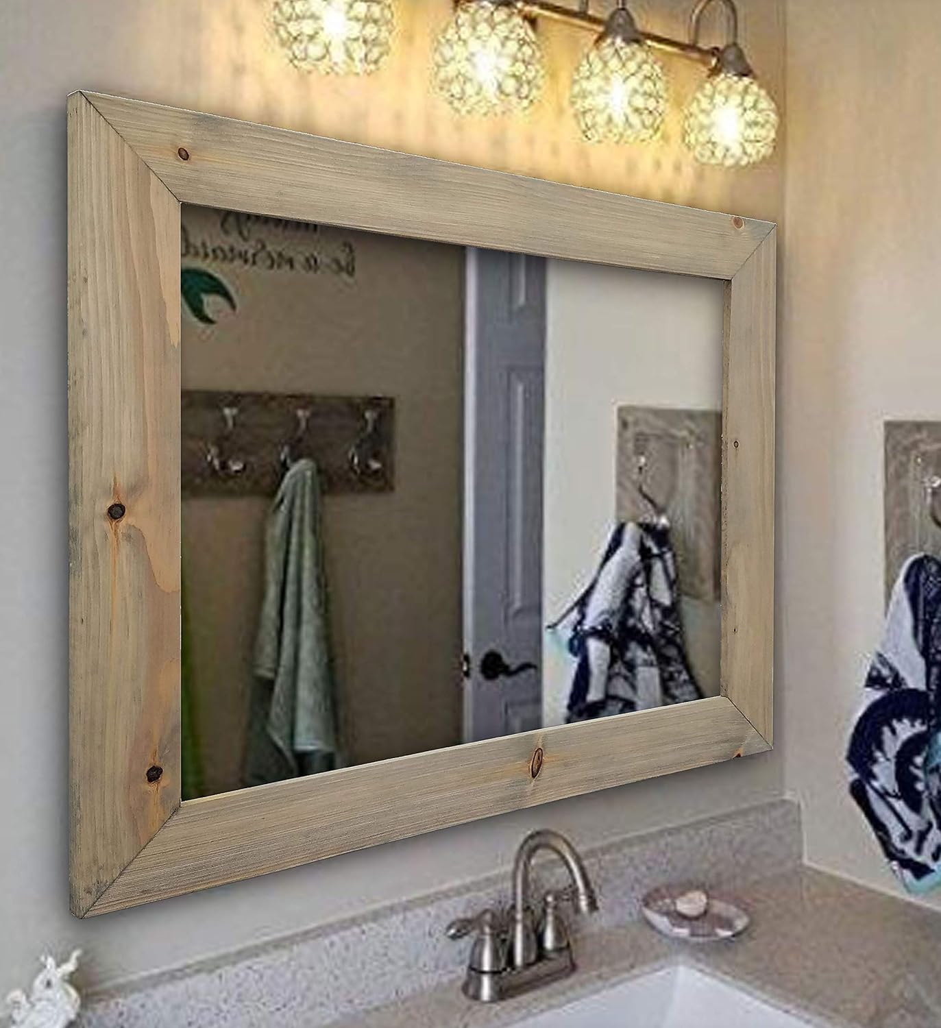 Embrace Rustic Elegance with Stunning Wood Framed Bathroom Mirrors